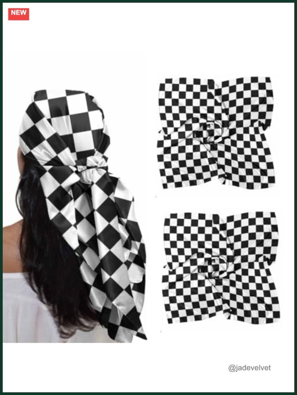 Silk-Like Lightweight Square Scarf 2PCS, Fashion Head Wrap for Women